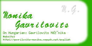 monika gavrilovits business card